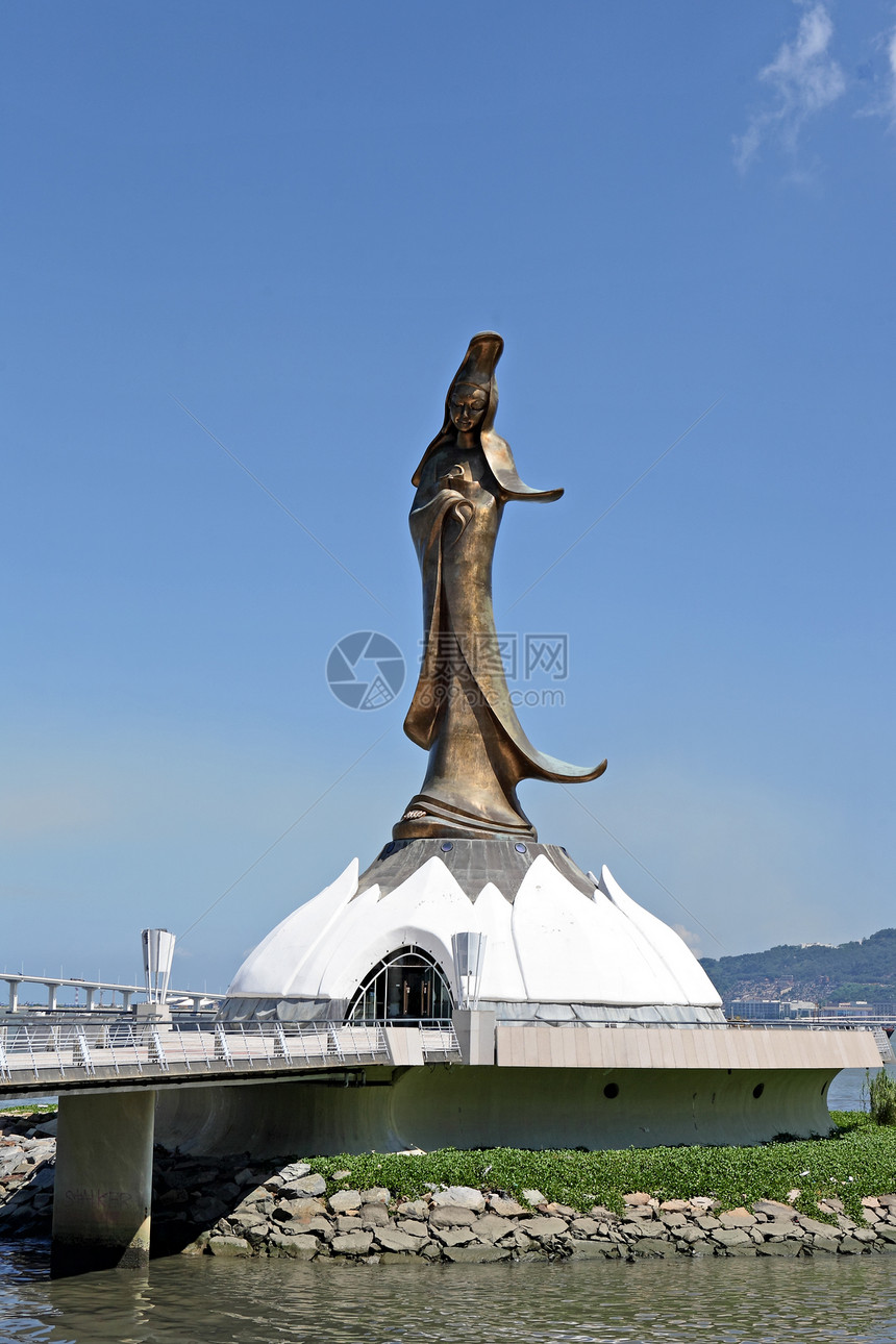 Kun Iam在澳门的雕像雕刻游客纪念碑宗教青铜地标建筑半岛历史风景图片