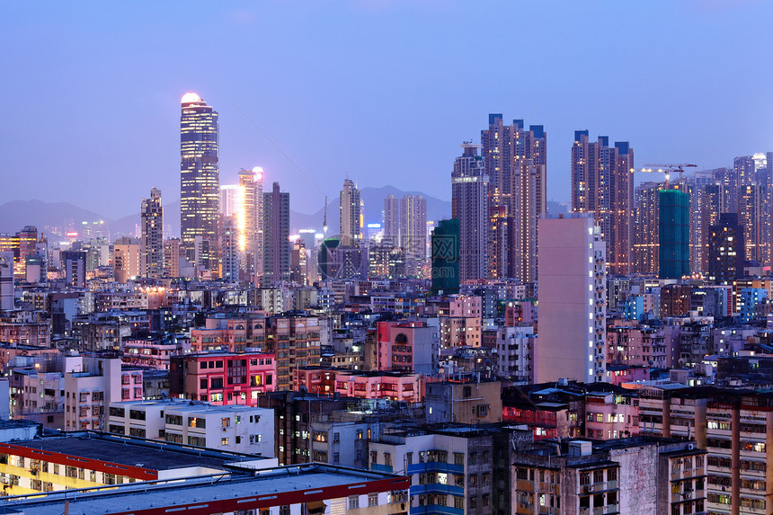 香港人口拥挤的城市商业建造办公室天际建筑摩天大楼工作景观天空旅游图片