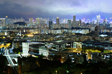 香港人口拥挤的城市工作反射建筑景观蓝色地标天空天际建造市中心旅游高清图片素材