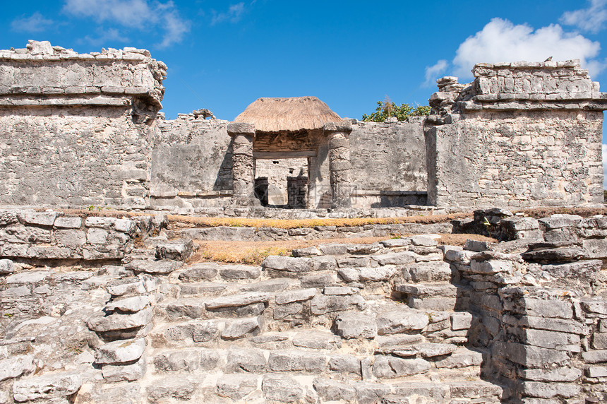 Tuluma可能毁掉了墨西哥的尤卡坦半岛岩石石头文明废墟水平寺庙图片
