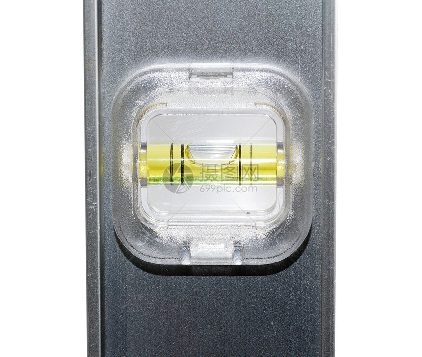 铝标尺中的构建者精神水平宏观液体厘米工作乐器黄色测量光学气泡平衡图片