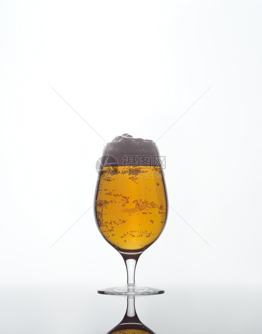 啤酒杯金子白色黄色脆弱性玻璃酒精对象泡沫色彩影棚图片