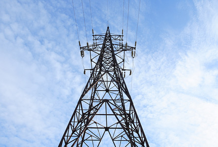 输电传输线电力塔电源线燃料发电建造力量高压电力活力背景图片