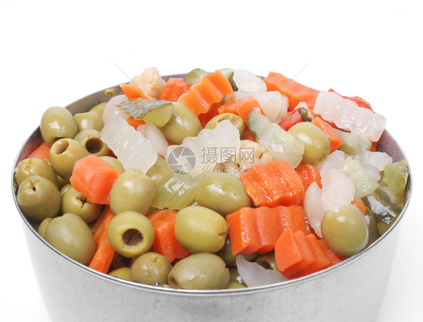 混合蔬菜美食橙子宏观食物芹菜萝卜沙拉菜花白色盘子图片