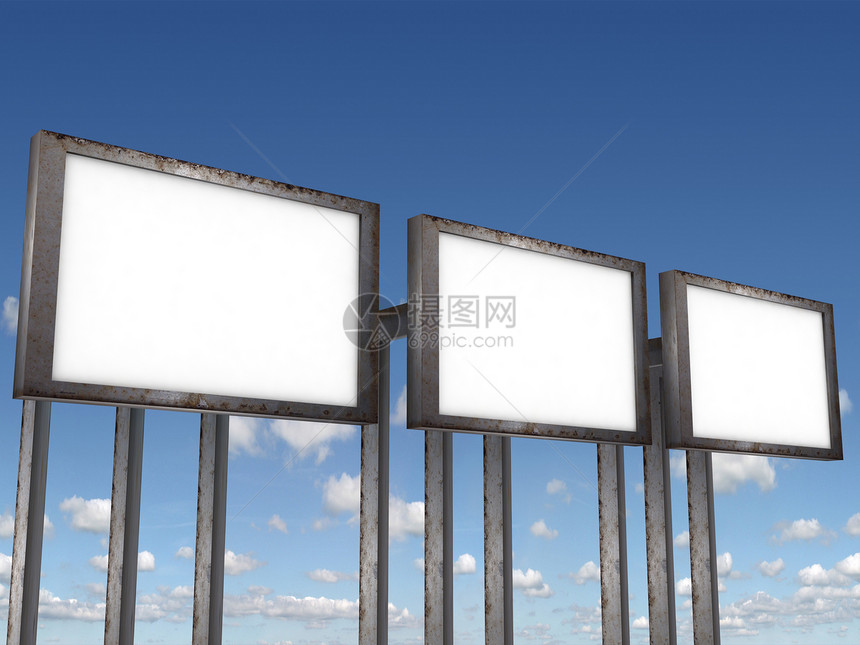 用于添加文本或图像的空白布告栏促销广告牌展示旗帜控制板帆布海报公告风俗街道图片