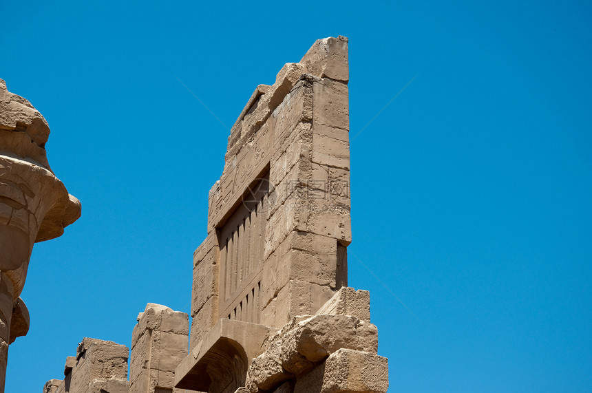 卡纳克寺古代废墟墙图片