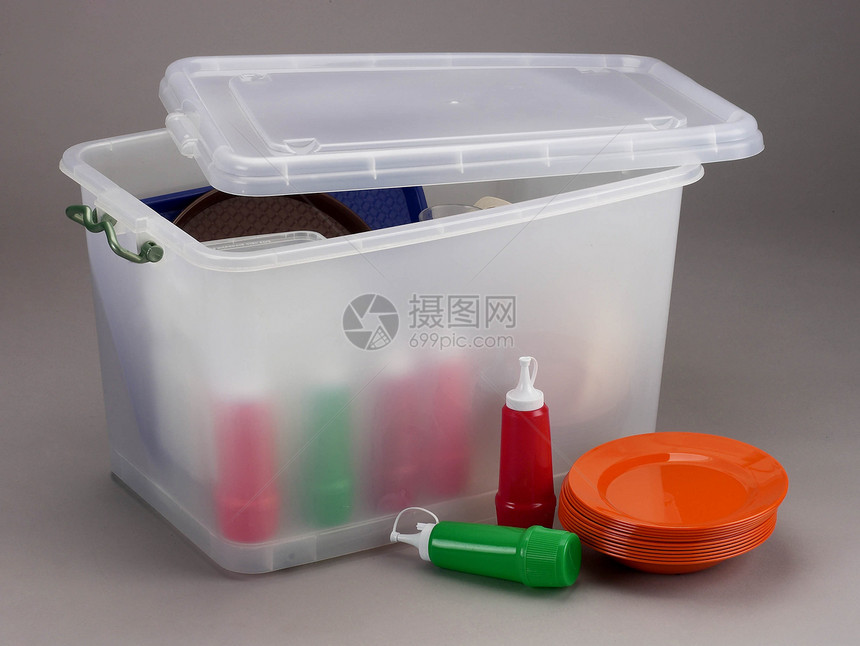 塑料箱背景机动性长方形瓶子用具塑料案件盒子食物储物图片