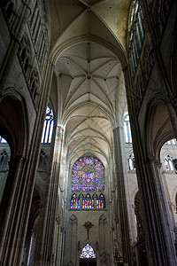亚眠大教堂欧洲教堂建筑高清图片