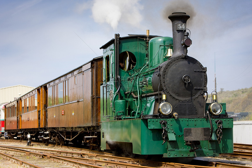 荷兰Oudddorp的RTM机蒸汽车铁路外观车皮旅客旅行铁路运输蒸汽电车教练员机车图片