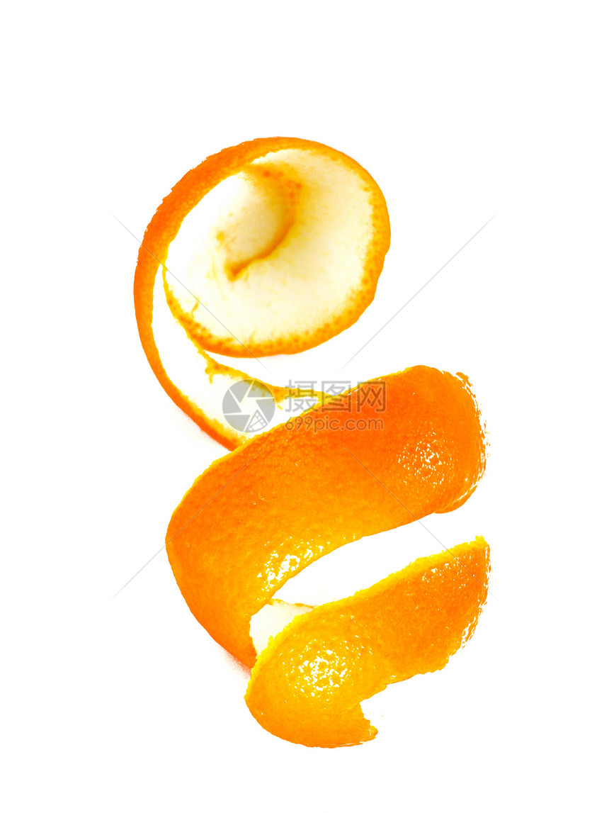 橙皮饮食线圈果皮橙子水果卷曲营养食物螺旋皮肤图片
