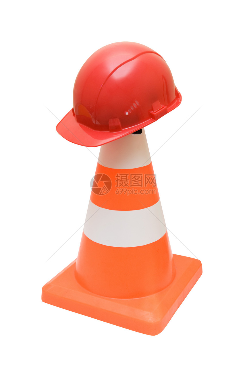 道路工程注意力危险障碍工作边界帽子警告橙子交通安全帽图片