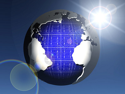 太阳电池土背景图片