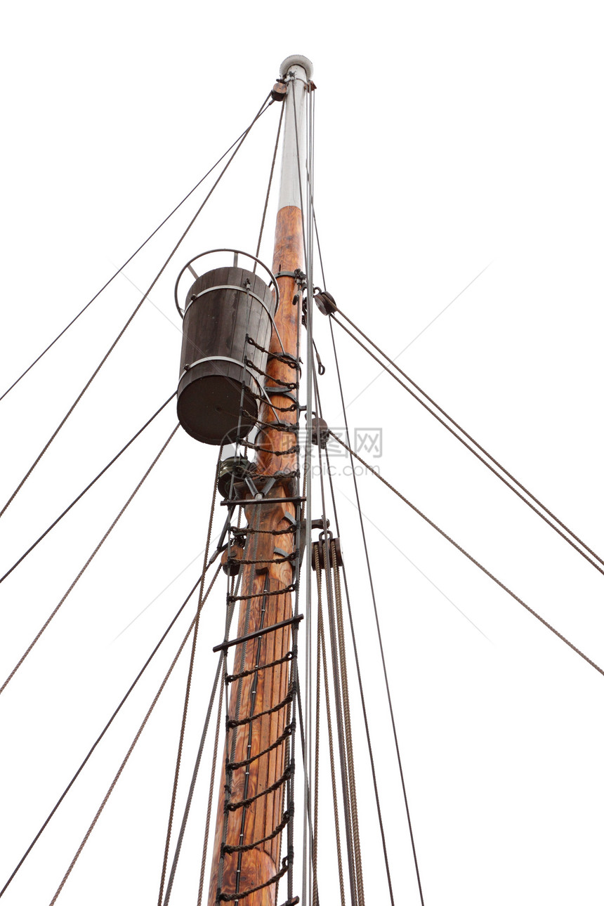 一艘老旧帆船的船旗 挪威游艇运输木头海洋水手海盗巡航历史性导航大篷车图片