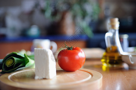 健康食品午餐绿色韭葱木板美食厨房树叶沙拉营养蔬菜可口的高清图片素材