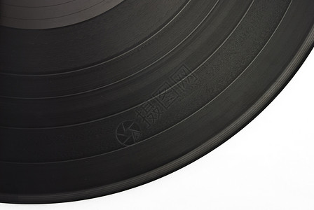 旧灰尘破旧的黑乙烯唱片古董黑色划痕尘土标签记录盘子曲线圆圈旋律背景图片