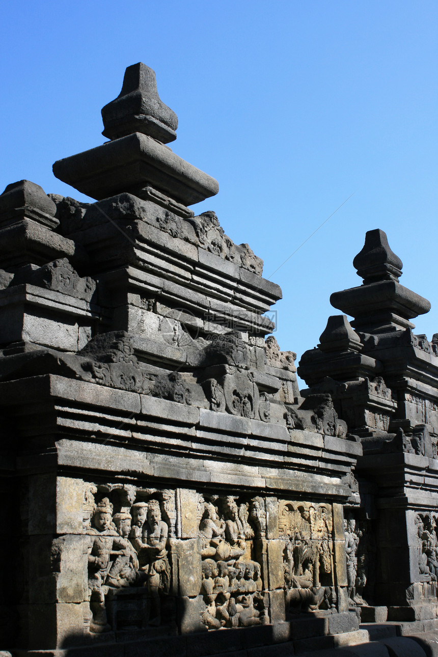 印度尼西亚博罗布杜尔遗产佛教徒历史旅行雕塑宗教旅游宽慰艺术废墟图片
