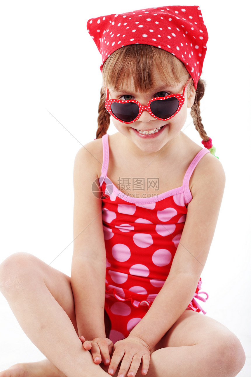 暑期儿童头巾娱乐海滩女孩工作室童年育儿假期快乐女儿图片