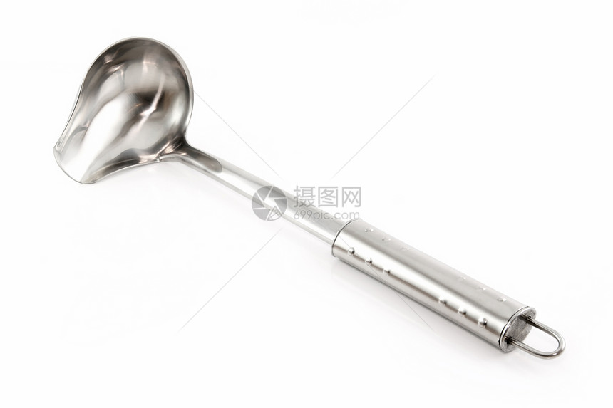 孤立于白色的厨房 Utensils (Ladle)图片