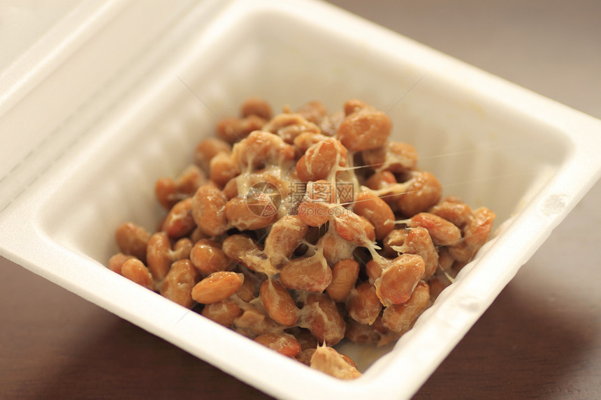 a 纳托集装箱发酵大豆美食盘子黄豆饮食食物营养图片