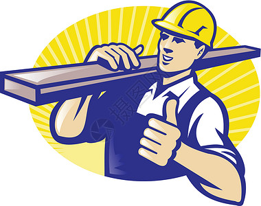伐木场木匠建筑工工人缩略图上插画