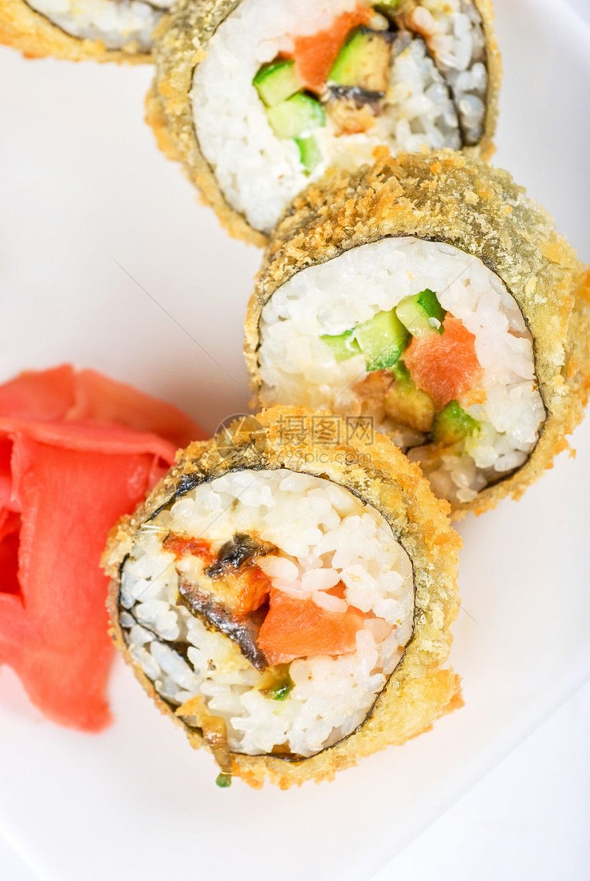 寿司食物筷子重量大豆鱼片美味美食盘子午餐异国图片