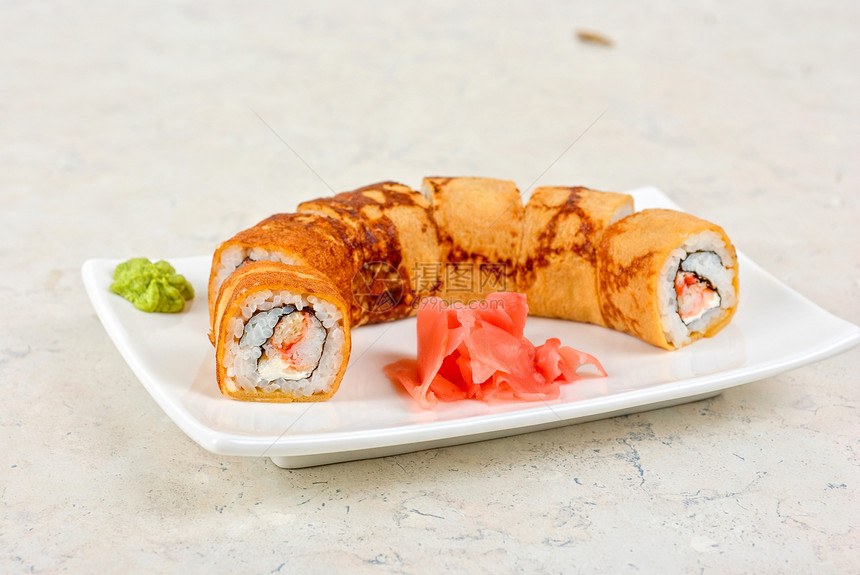 煎蛋饼寿司芝麻食物海鲜柠檬鳗鱼文化面条便当螃蟹饮食图片