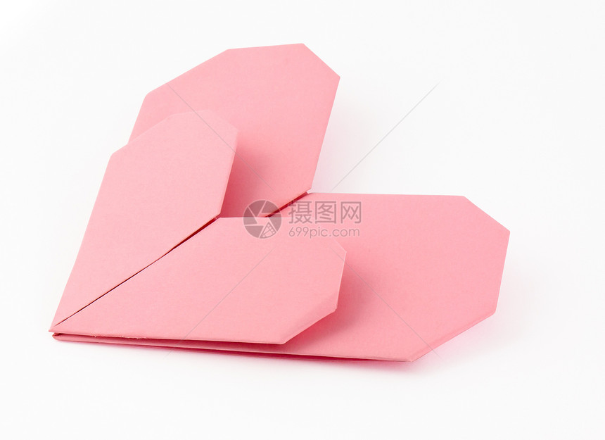 纸张心脏折纸白色对角线正方形创造力想像力紫色模仿艺术粉色图片