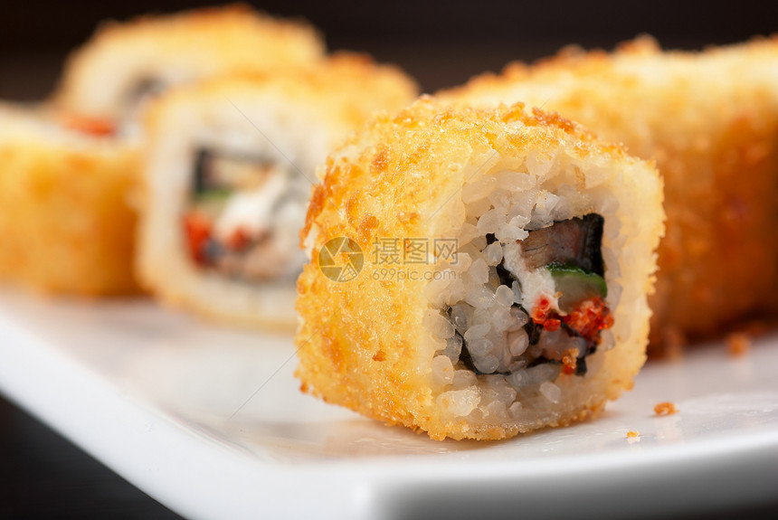 寿司卷食物芝麻文化鱼卵盒子美味沙拉美食鳗鱼寿司图片