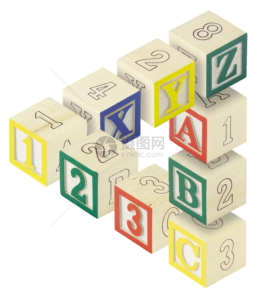 123 ABC 字母区块图片