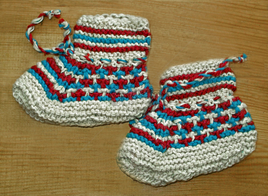 手工编织婴儿鞋拖鞋婴儿袜子短靴图片