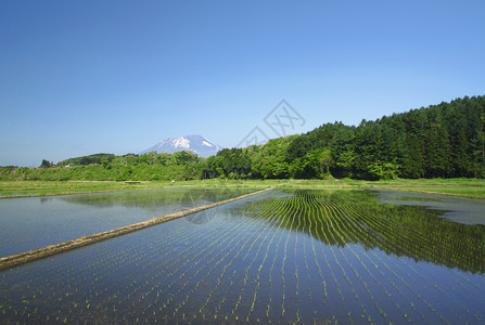 伊瓦特山和牧区景观场地蓝色国家蓝天绿色天空农场田园村庄背景图片