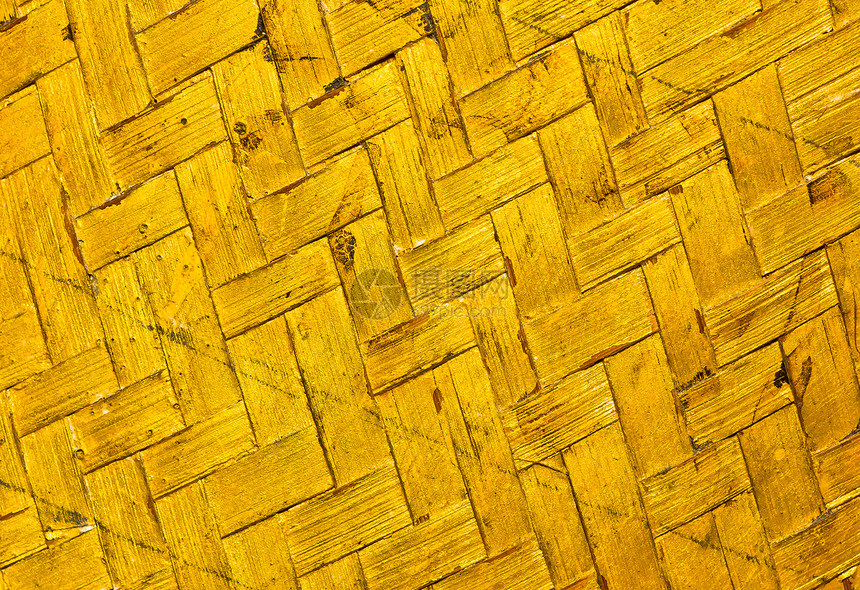 金竹 涂漆黄金的纹质 可用作背景材料图片