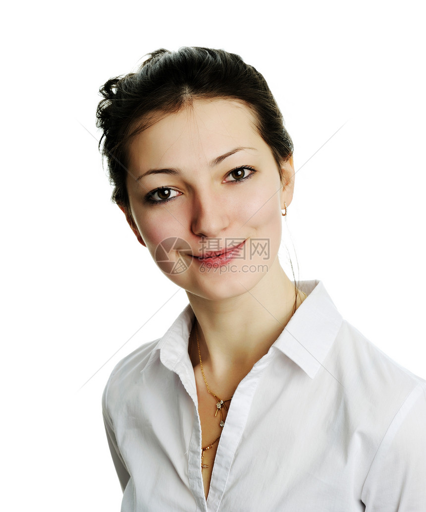 信任成人肤色商业白色眼睛微笑女性图片