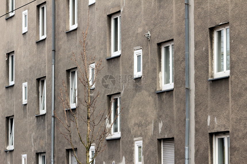 城市住房建筑财产灰色窗户房子图片