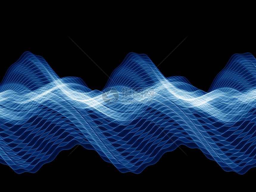 声音波漩涡蓝色溪流技术墙纸环形流动示波器正弦波音乐图片