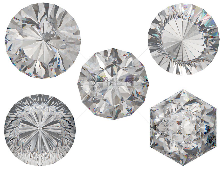对圆形和六边钻石切割的最主要看法图片