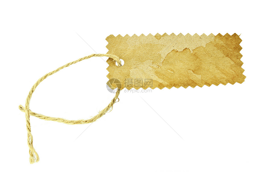 绑在绳子上的空白标签棕色包装阴影纸板价格缠绕销售零售回收礼物图片