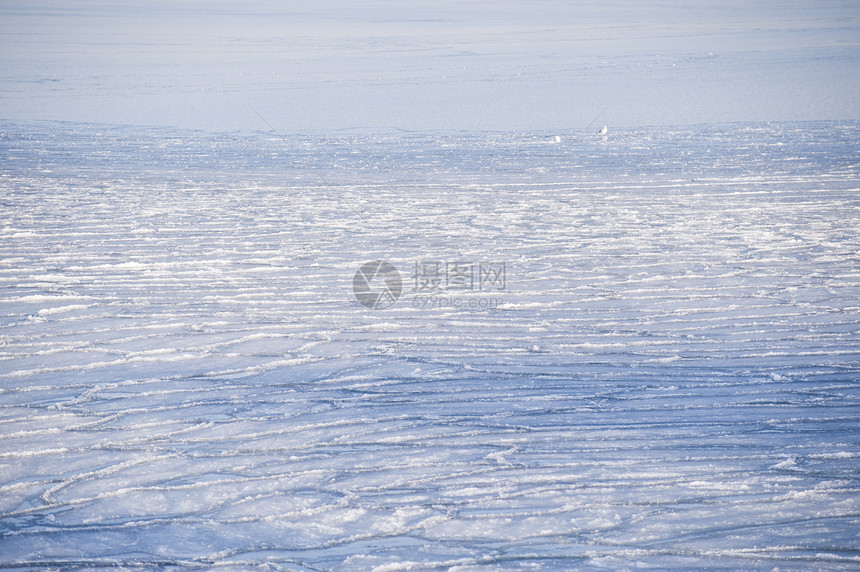 冰冷冬季海岸森林冻结港口寒冷季节床单图片