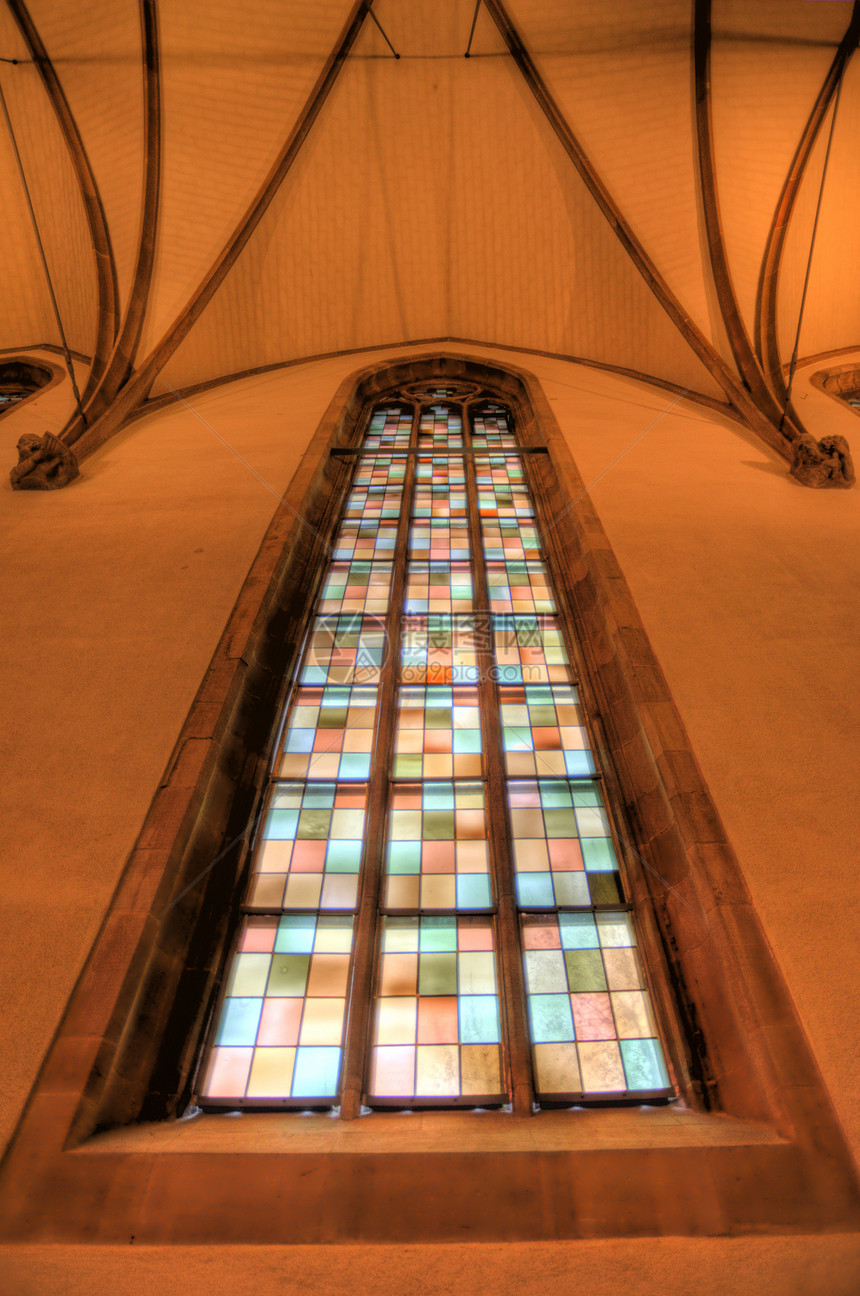 教会窗户柱子中年人大教堂中年教堂骶骨金库装饰品图片