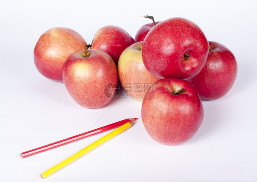 苹果是红色的水果营养水平活力小吃养分健康食物团体图片