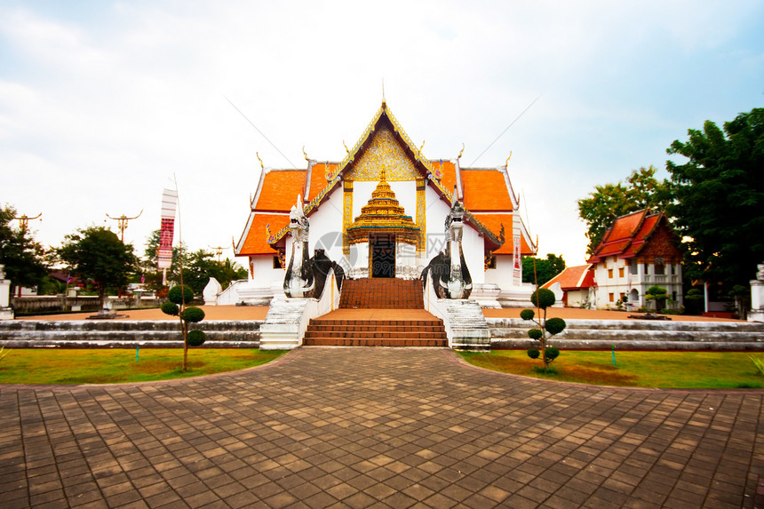 美丽的泰国寺庙地标旅行旅游精神历史文化连体宗教蓝色假期图片