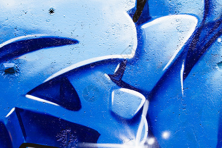 墙涂鸦素材青蓝城市格拉菲蒂艺术 西班牙街背景