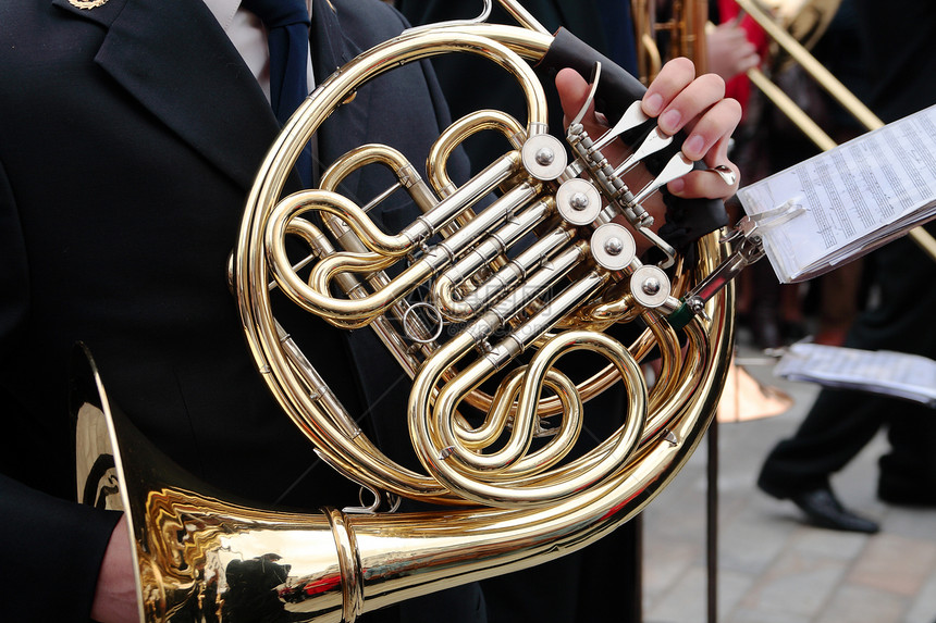 铝管乐器音乐家金属管子杠杆音乐凸轮分数管道图片