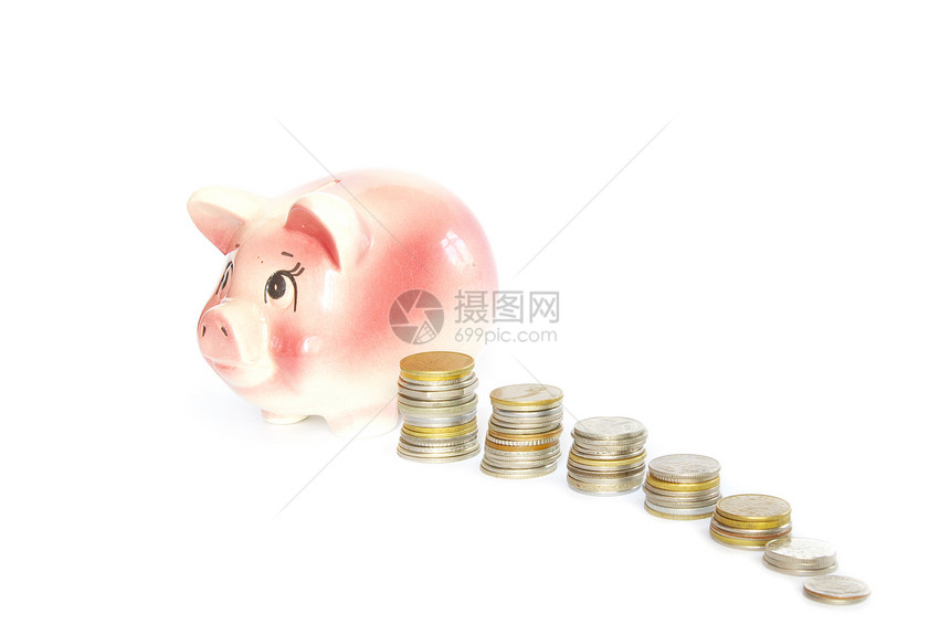 养猪银行商业投资财政硬币裂缝利润陶瓷玩具订金支出图片