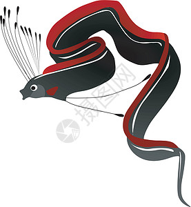 海泽王申根的王绘画眼睛艺术网络野生动物生活荒野插图漂浮带鱼插画