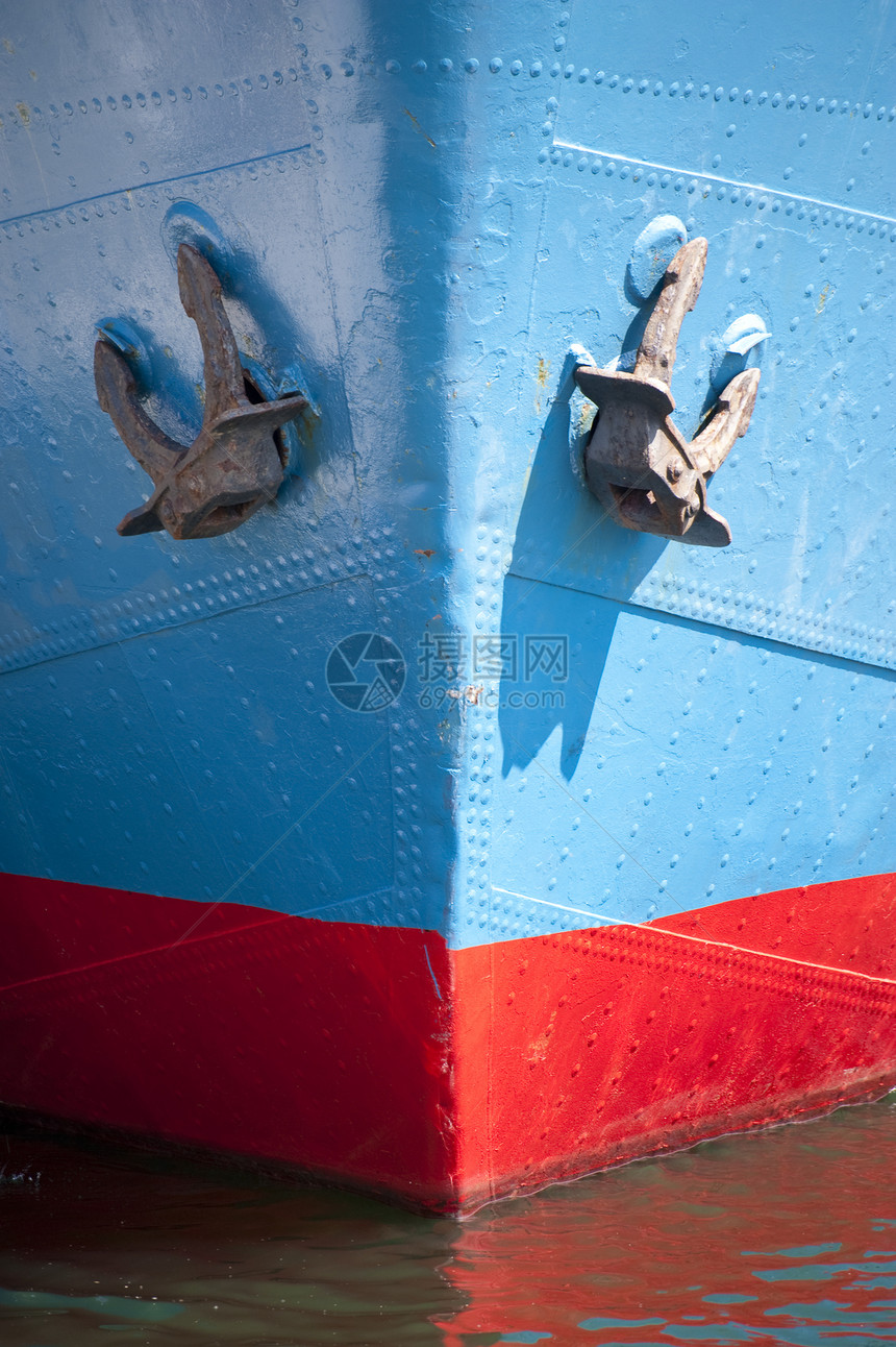 锁定锚螺旋桨船运旅行渔船港口钓鱼蓝色船舶海事航海图片