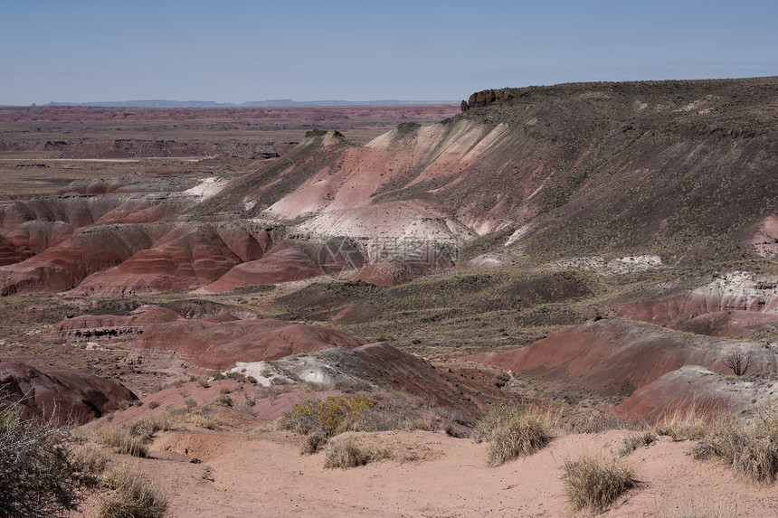 北亚利桑那州高原沙漠的宽阔视野图片