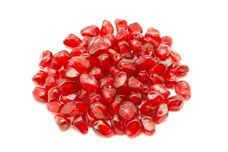 石榴浆果食物红色宏观水果白色石榴背景图片