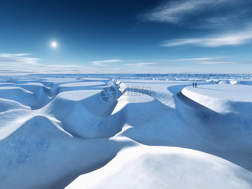 北极蓝色荒野插图旅行地平线顶峰全景冻结冰川环境图片