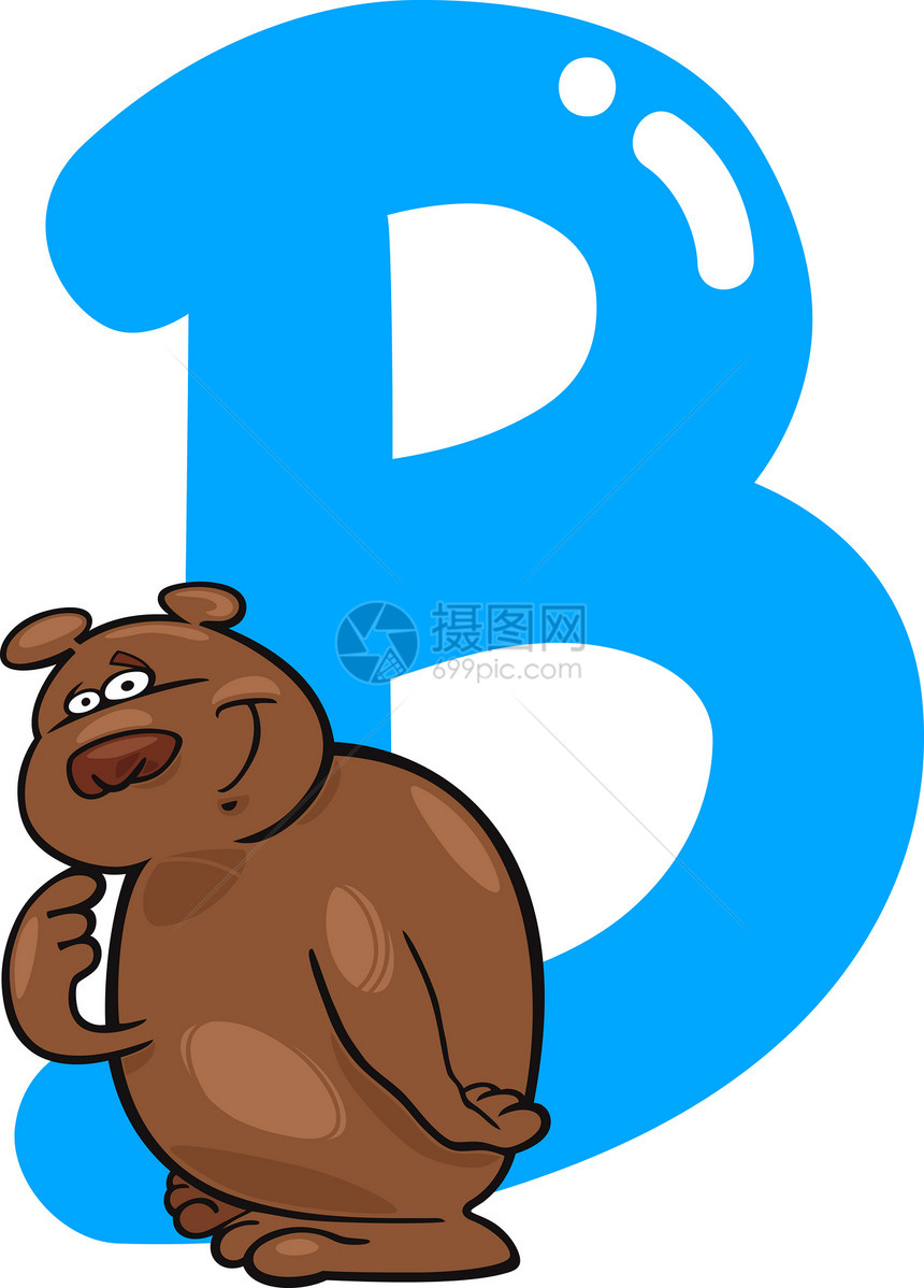 B 熊b教学教育班级拼写插图游戏卡通片幼儿园动物园语言图片